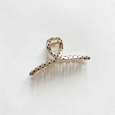 Gold Polka Dot Hair Claw Clip