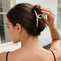 Gold Polka Dot Hair Claw Clip