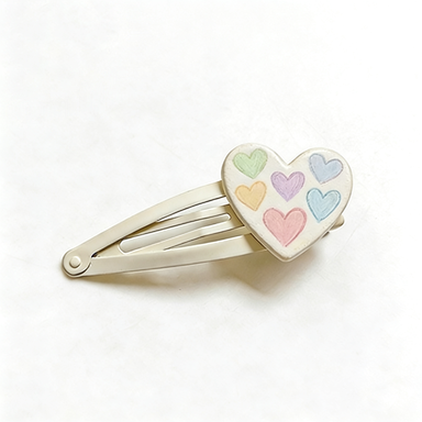 Pastel Heart Cluster Hair Clip