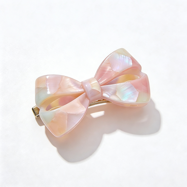 Pastel Polka Dot Bow Hair Clip