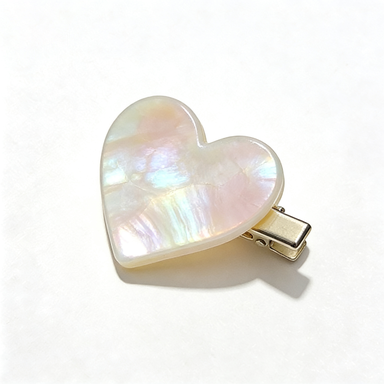 Iridescent Heart Hair Clip